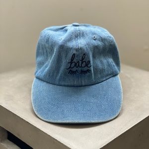 Denim Unisex Adjustable Hat Baseball Cap ‘Babe’